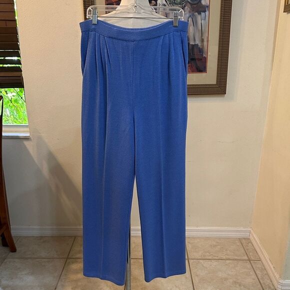 St. John Collection Pants - St. John Collection Santana Knit Periwinkle Elegant Blue Women's Pants Size 6